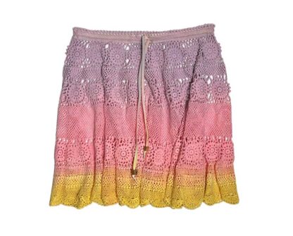 Rainbow crochet skirt