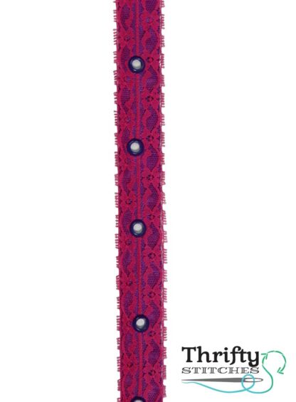 Hot pink lace Lace Eyelet tape